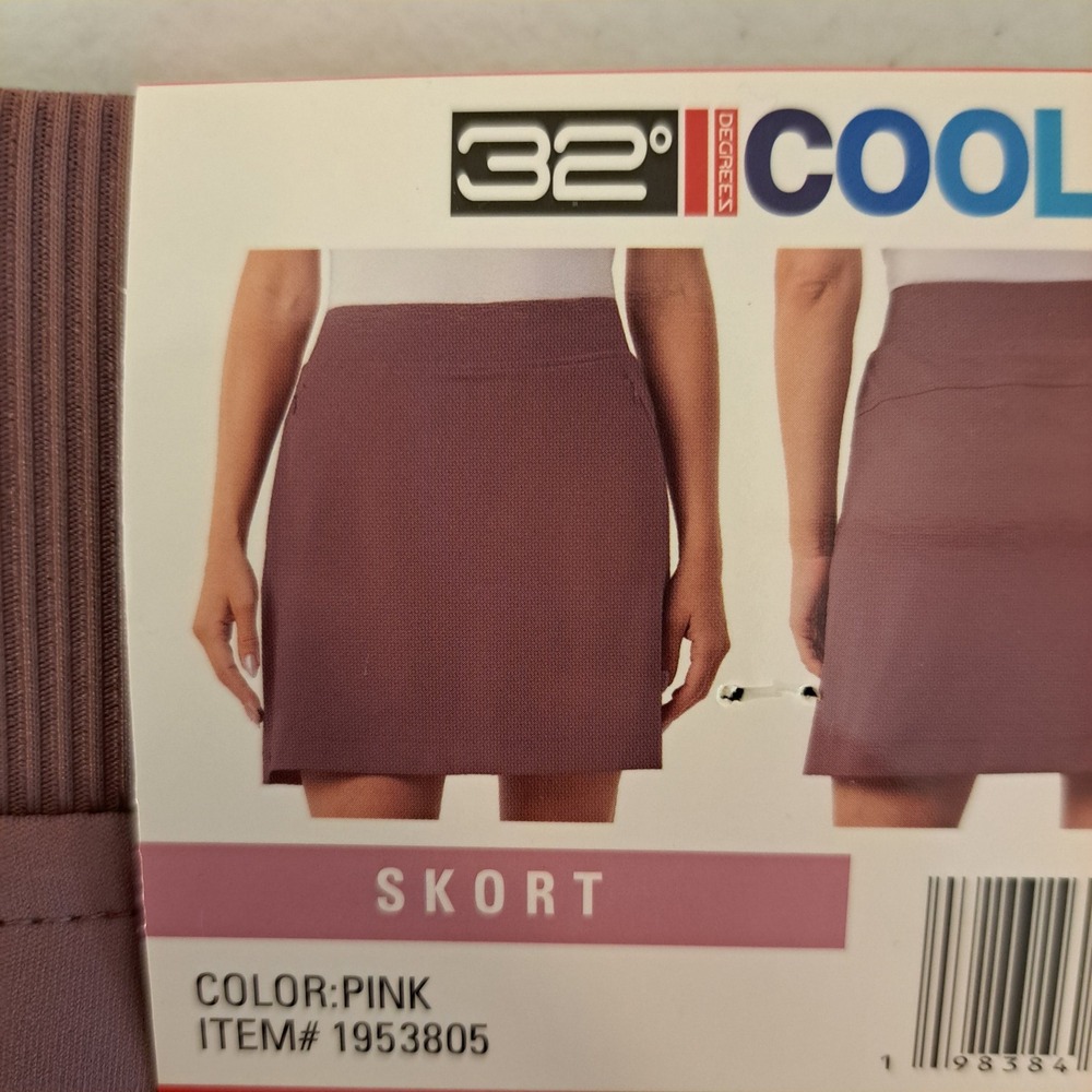 32 Degrees Women Skort M Mauve NWT Active Athletic Pocket 1727-182